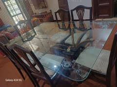 6 Seater Glass Dinning Table