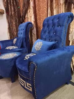 velvet 2seater high back sofas