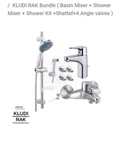 RAK UAE imported sanitry set- heavy brass | shower. mixer. basin & more