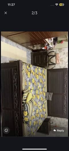 Bed set with sidetable and dressing