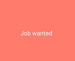 job wanted