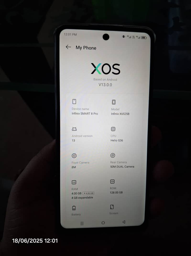 Infinix smart 8 pro box open 10/10 with box 1