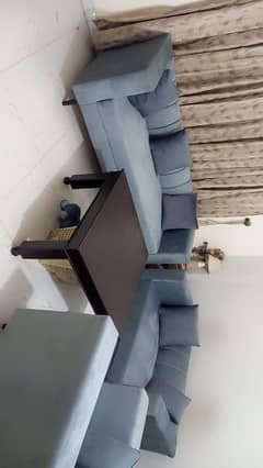 wooden sofa set three two one seat