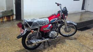 Honda CG-125 2022 Red Karachi Number