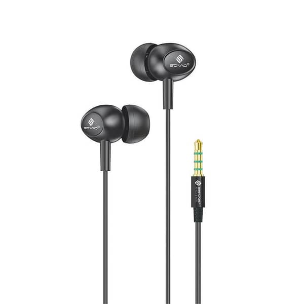 SOVO SH-09 HD Sound Wired Earphones – High Bass | 3.5mm | Type-C | iPhone Lightning Jack | For Android & iOS 35 Mm Jack