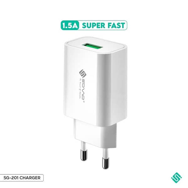 SOVO FLOW SG-201 1.5A FAST CHARGER White