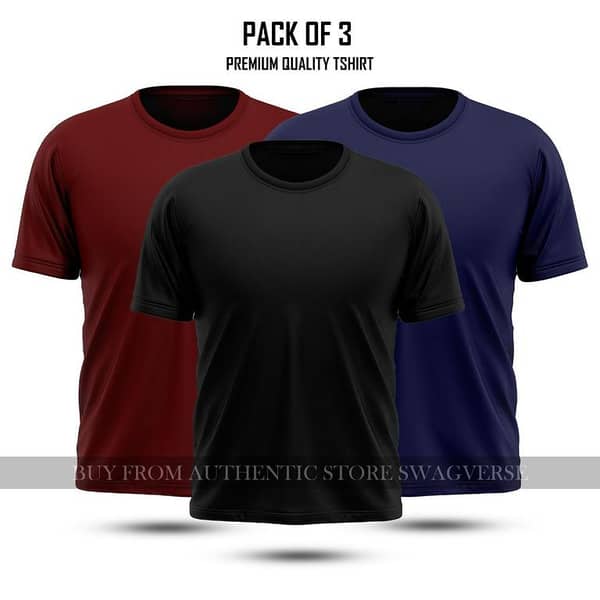 t shirt for men -  Pack of 2 and 3 Basic Half Sleeves T-Shirt for Men | Women and Girls – shirts for boys -  Premium Cotton Blend, Stylish & Comfortable – shirts for men - deal for All Seasons Navy Xxl