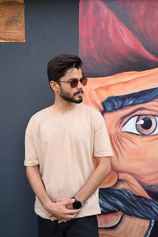 Oversized T-Shirts for Men - t shirt for men  | Trendy Unisex Printed Graphic Tees | Relaxed Fit Casual Wear | Swag Verse Beige L