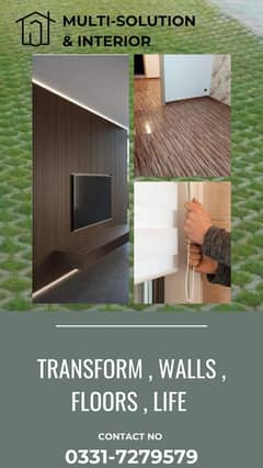 Wall Paper / 3D Wall Paper / Window Blinds / PVC Pannel / Media Wall