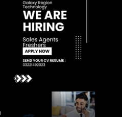 Sales Agents-Freshers