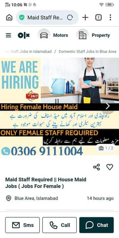 Maid Staff Required || House Maid Jobs ( Jobs For Female )