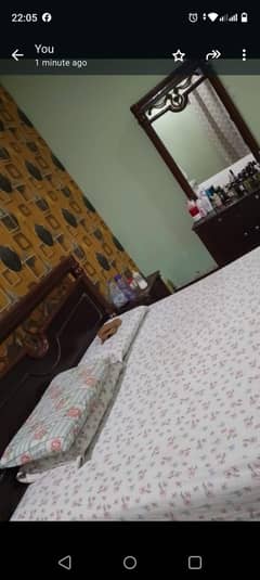used bedroom set with mattress