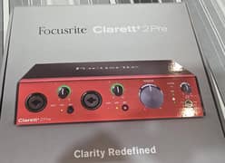 Focusrite Clarett 2Pre USB Audio Interface box packed
