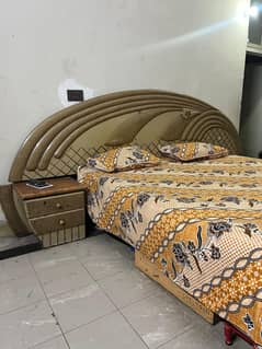 wooden deco bed set (side tables+dressing table) ,wooden cupboard