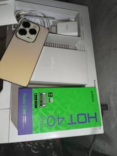infinix hot 40pro 8+8)256 condition 10 by 9 complete box