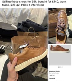 Ralph Lauren Original Leather Court Trainers | Branded Shoes | Best