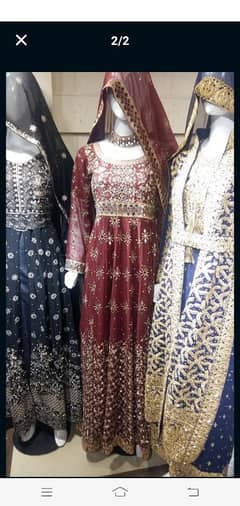 bridal wear with jewelry one time used