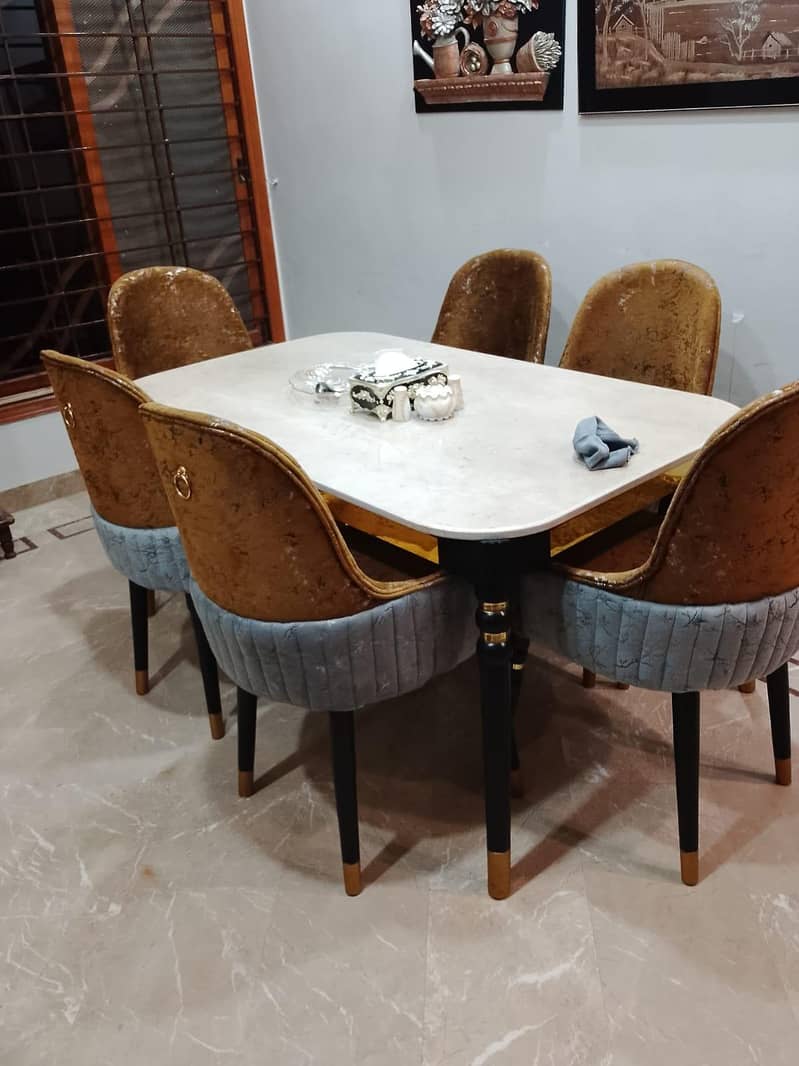 Dining table chairs set 1