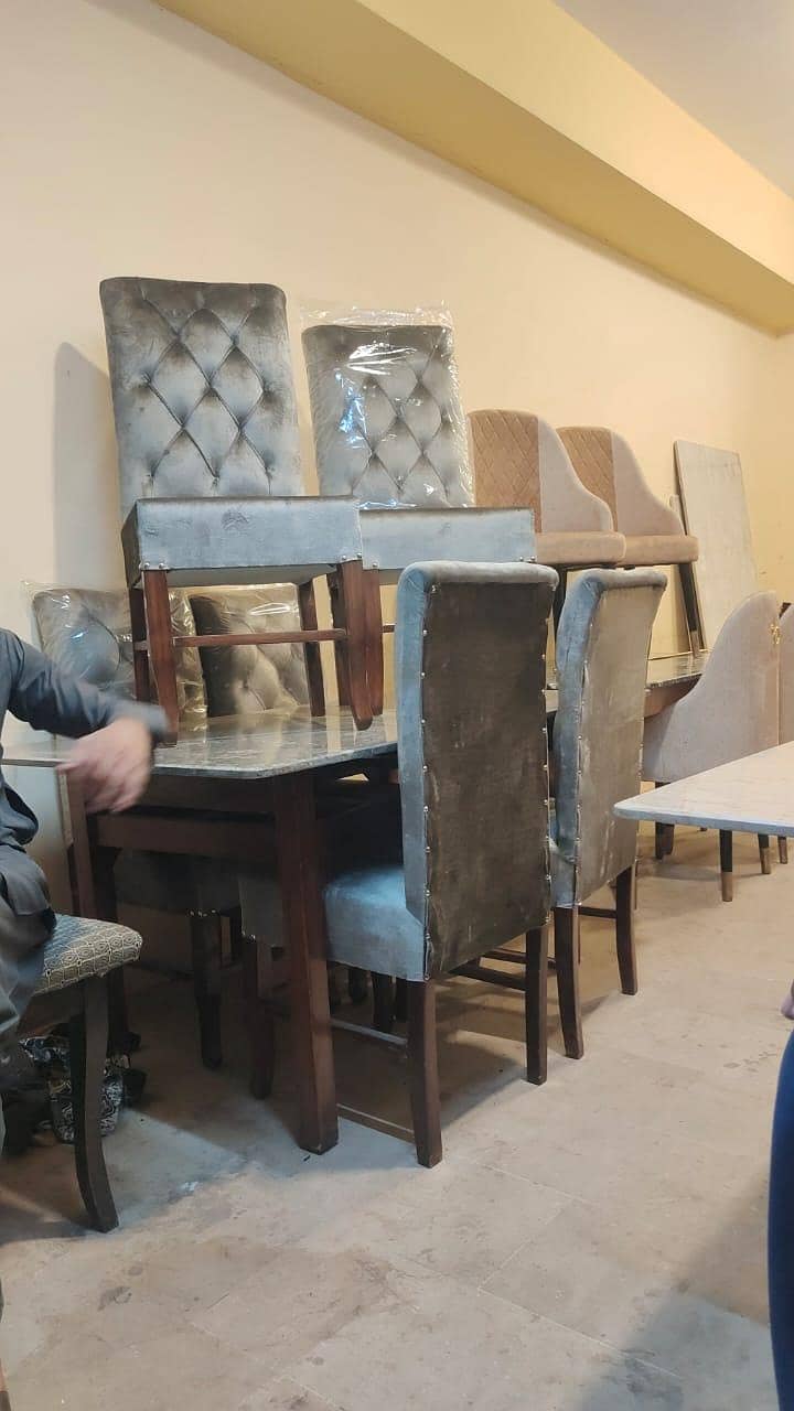 Dining table chairs set 8