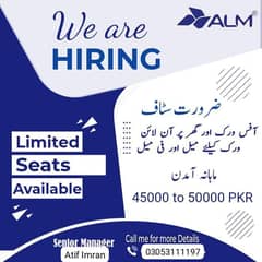 job opportunity for male female and students