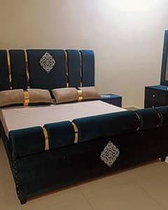 bed /double bed/king size bed set/bedroom furniture/bridal set/woo
