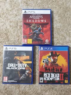 Ac Shadows, COD BO6, Red dead redemption 2
