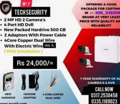 Cctv camera packages with instalation Dahua and hikvision
