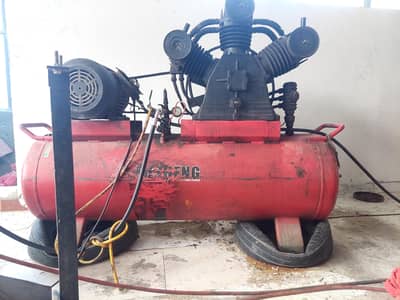 AIR COMPRESSOR, 15 HP, 450ltr. tank,MITSUBISHI MOTOR heavy compressor.