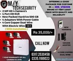 Cctv camera packages with instalation Dahua and hikvision