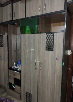 bed room set and wall shelf single bed duble bed