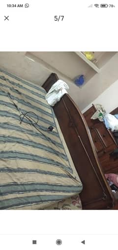 double bed.  chairs. washing machine