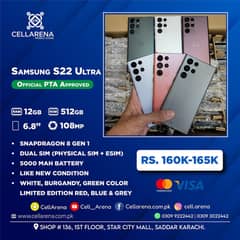 Samsung S22 Ultra 12GB 512GB Official PTA Approved CellArena