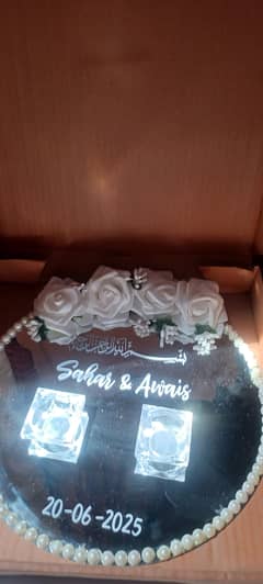 Engagement tray with customize name & Dates