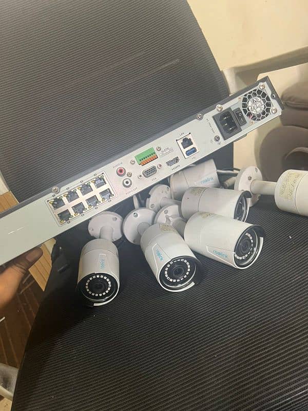 Hikvision 8Ch Nvr 8MP with 8 Ip Cameras 5MP with Voice reolink 1