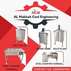 milk chiller | milk boiler | steel counter | farimall pk | rc group pk