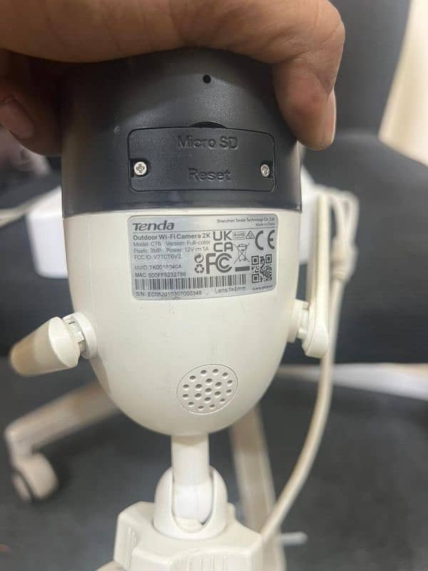 Tenda 4ch nvr with 2 color Cameras 4MP  with two way talk 2