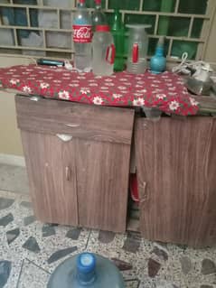iron stand wooden