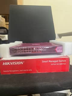 Hikvision 16port Poe switch new only 2days use