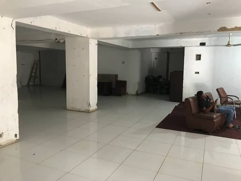 2300 sqft space available for rent in main SHAHRAH-E-FAISAL near Nursary (In addition, a separate mezzanine space of 7,000 square feet is also available. ) 4