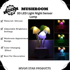 Mashroom 3D Lights Sensor Lamp