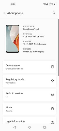 OnePlus nord N100