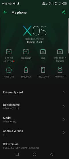 infinix hot 11s 4+3 128 exchange possible