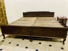 2 single beds with 2 single mattress (urgent sale)