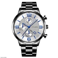 New Cross border Men's Hot selling business watch Steel band three-eye