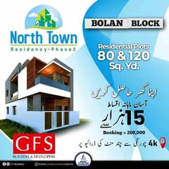 120 Square Yards Plot available on Installments in Gfs Bolan.