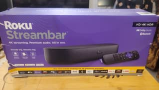 TV Box Roku 4K Powerful Streambar Streaming Media Player (NOT USED)