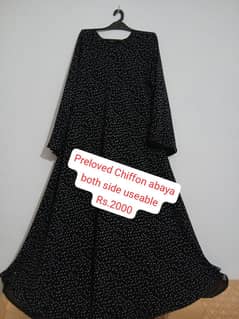 Preloved abaya  With stole but has one minor hole in it