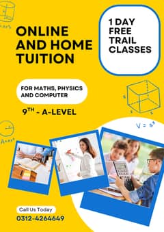 Online and Home tutor Maths, Computer, Physics Classes [0312-4264649]