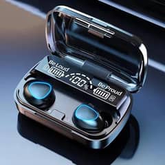 Black Bluetooth 5.3 Earbuds with Long-Lasting Battery