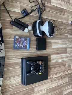 Sony PlayStation PS4 pro 1TB 4 controller 15 games VR sath